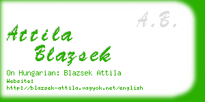 attila blazsek business card